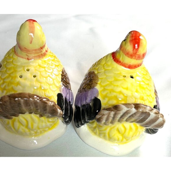 Ceramic Turkey Salt & Pepper Shakers Vintage Holiday Thanksgiving Autumn Festive - Picture 4 of 12
